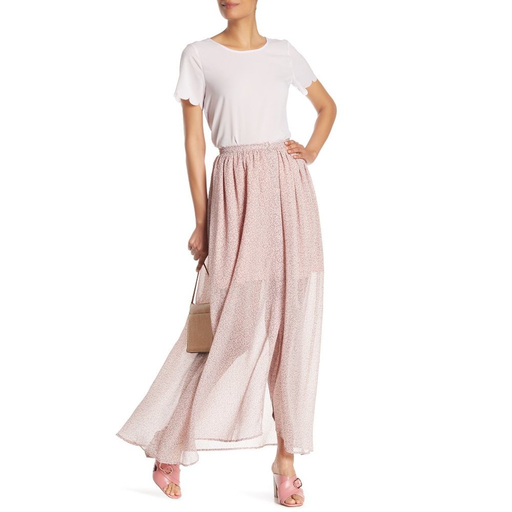 French Connection Elao maxi skirt Teagown Pink Floral